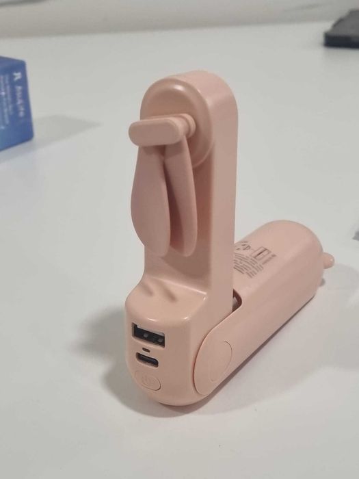 Ventoinha Portátil JISULIFE 3 em 1 – Com Power Bank e Lanterna
