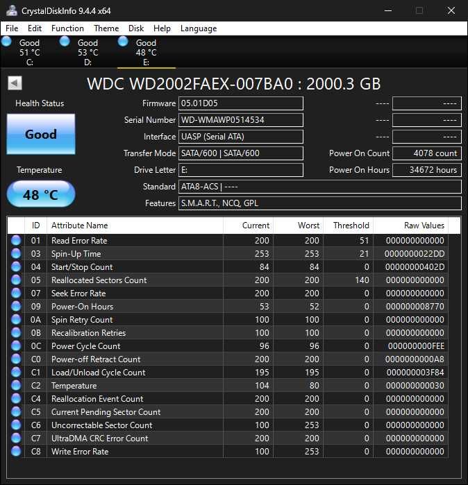 Western Digital Caviar Black 2TB HDD64752328526723123