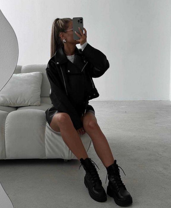 Куртка косуха жіноча весняна/Женская весенняя куртка косуха мод 501