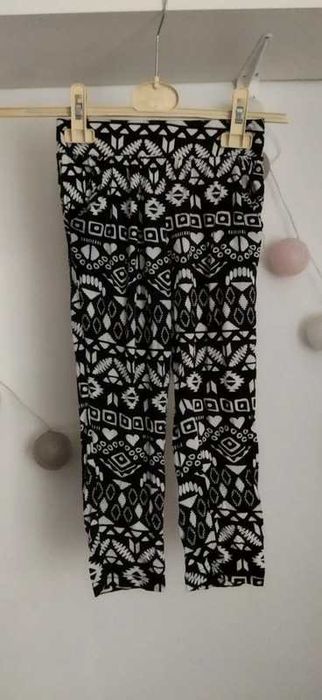 Spodenki luźne, czarno-biale dziecięce