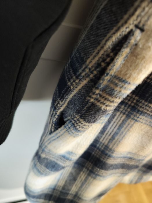 Płaszcz koszulowy, płaszcz w kratkę