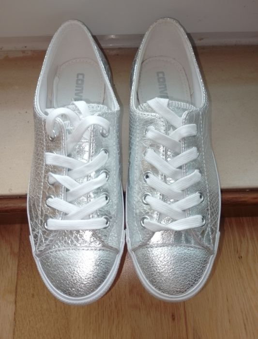 Tênis Converse All- star prateado