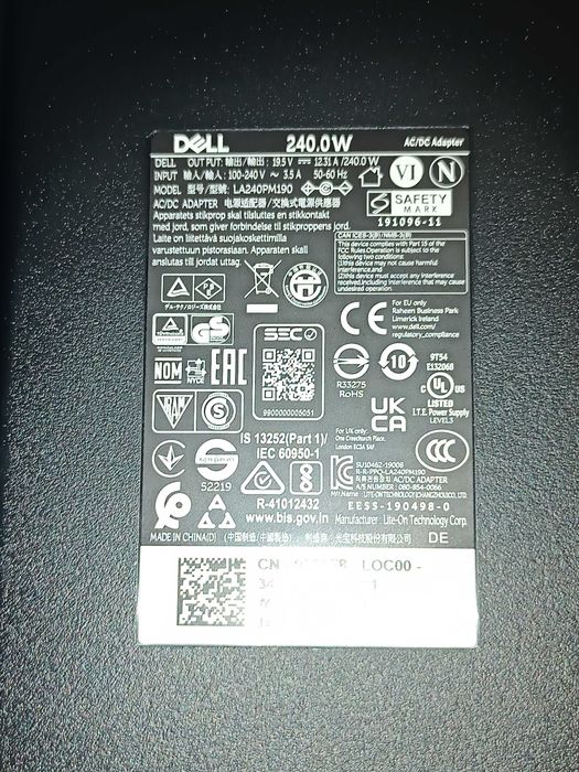 Блок живлення DELL та інші 65w (240, 180, 130, 90W) 7,4 * 5,0 мм Type-C