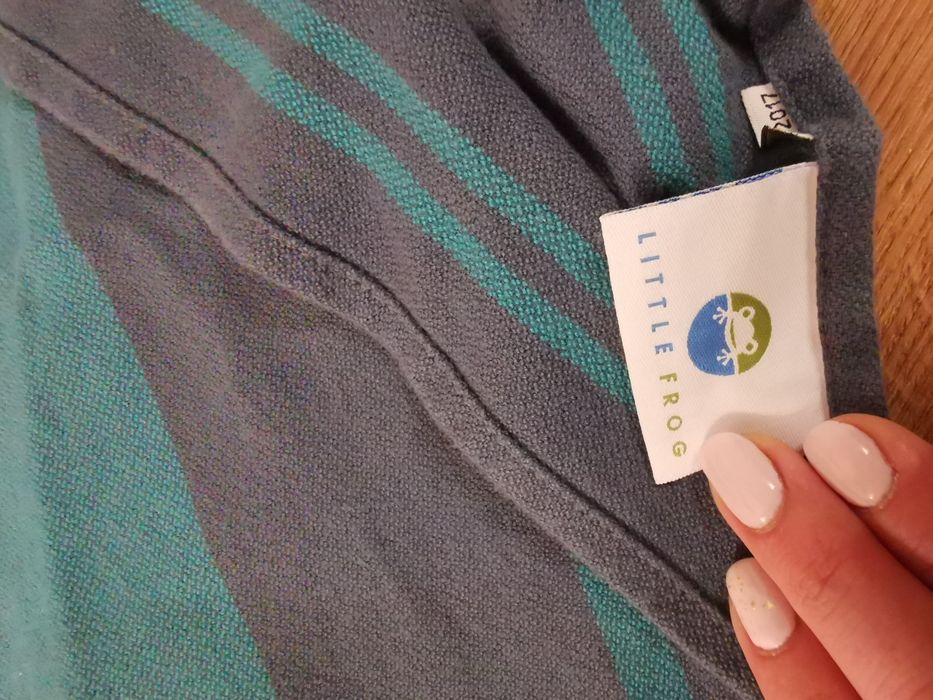 Chusta tkana 3,6m Little Frog Turkusowo Siwa