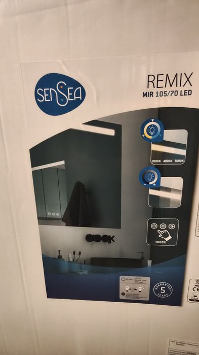 Espelho casa banho com Luz led 105x70