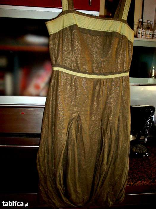 sukienka solar len jesien zima bombka