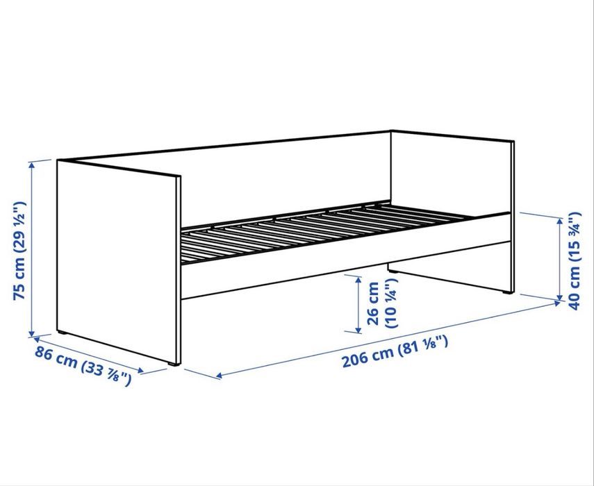 Conjunto de cama solteiro e gavetas + colchao