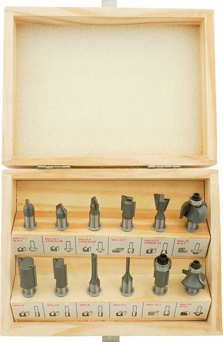 Frezy Kształtowe Do Drewna 12el. Wiertarka VERKE