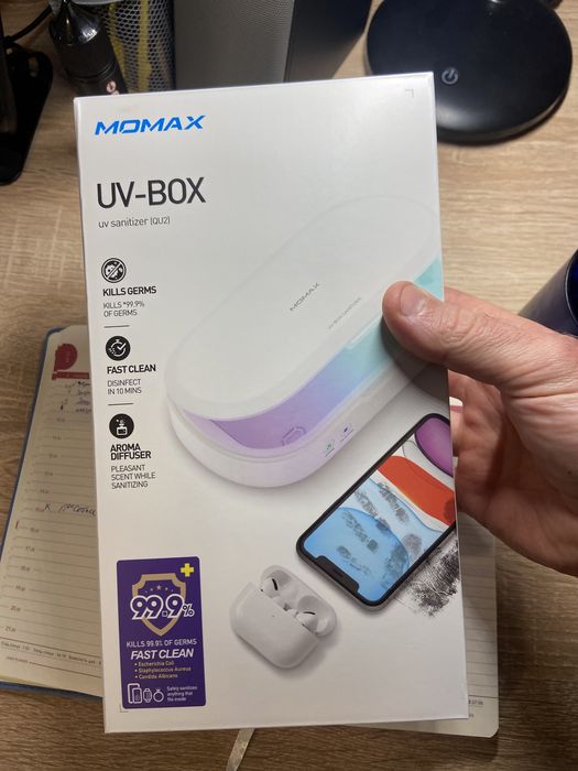 новый! УФ дезинфектор Momax QU2W UV-Box
