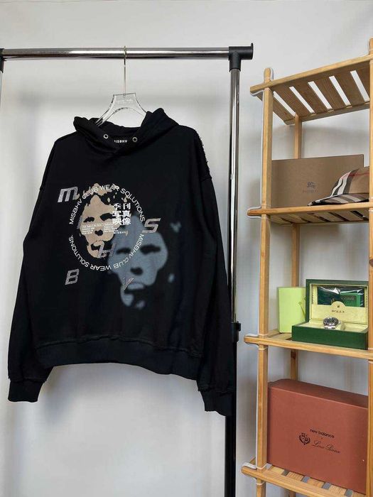 Худі Misbhv «Sounsystem» | Бавовняна Преміум Кофта | Чорне Худі Misbhv