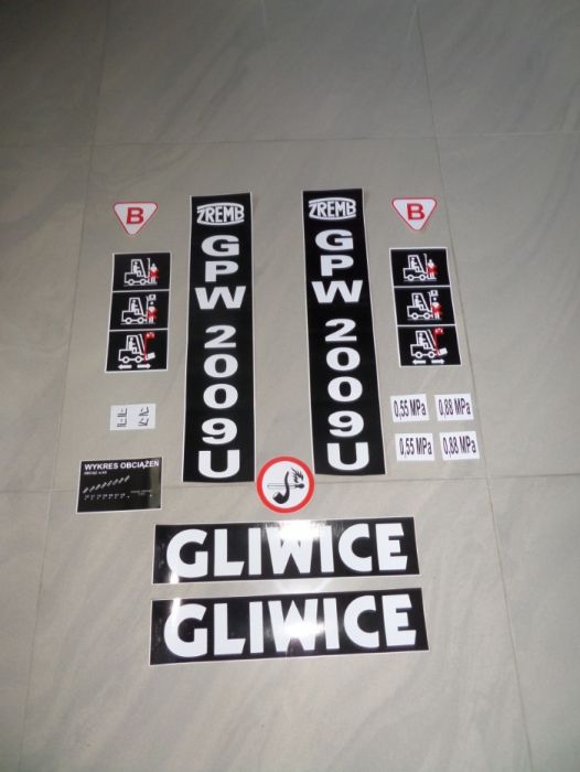 Naklejki na wózki widłowe Gpw Bułgar