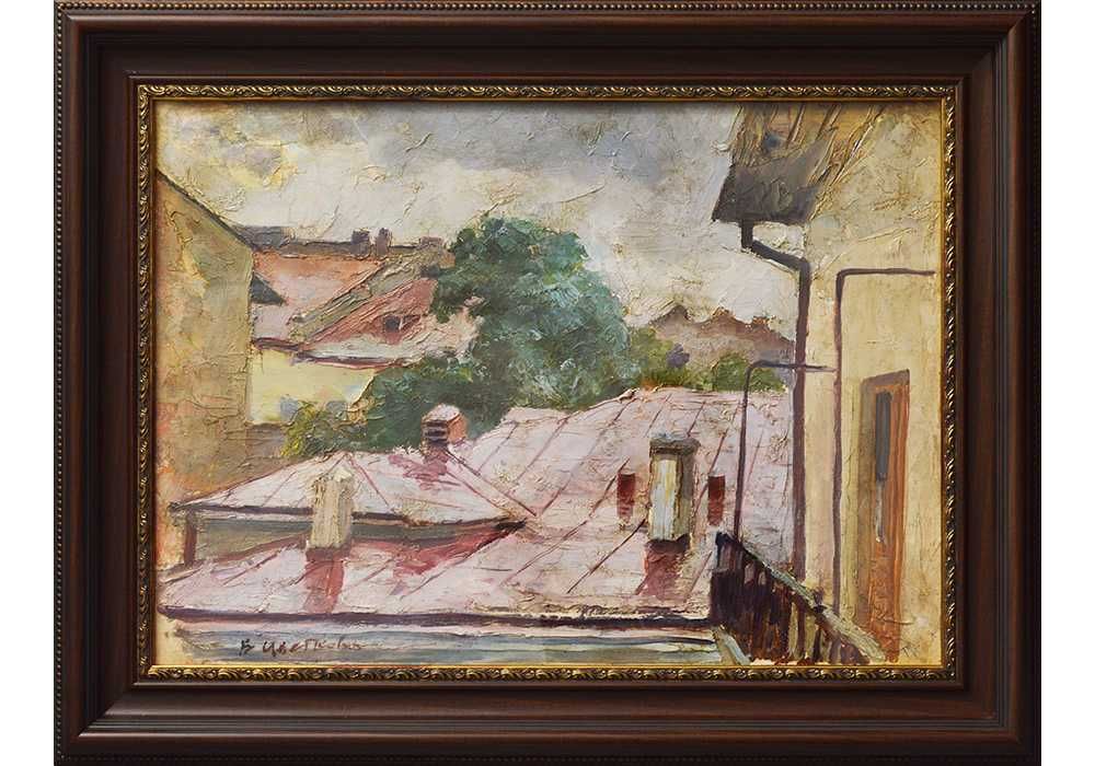 Цветкова Валентина (1917-2007) Париж. 1960е. к/масло - В. Цвєткова