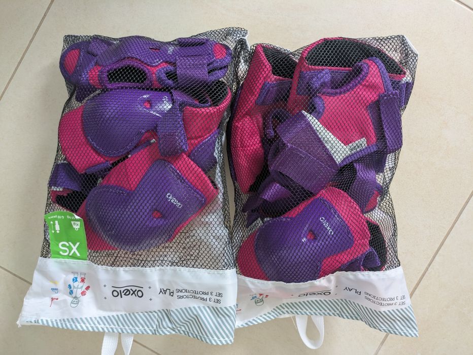 2 conjuntos de proteção Oxelo até 8 anos