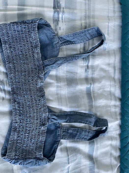 Top a la jeans niebieski