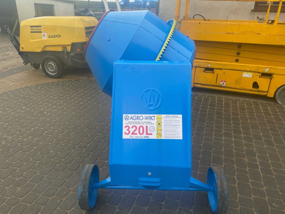 Nowa Betoniarka AGRO-WIKT BWA 200 230V poj. całkowita 320l