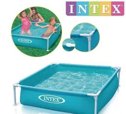 Дитячий каркасний басейн Intex 122×122×30 см 340 л квадратний / для собак