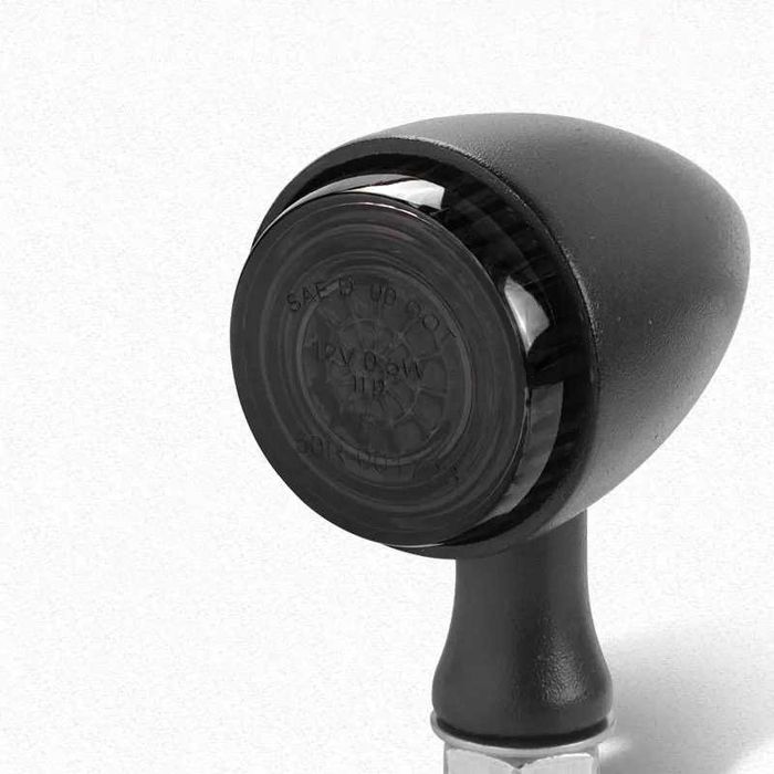 Par de Piscas Bala LED Alumínio Lente Escurecida