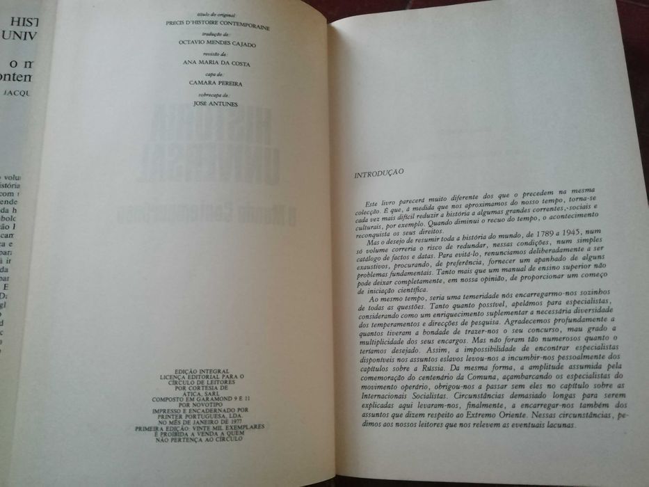 História Universal (coleção círculo de leitores)