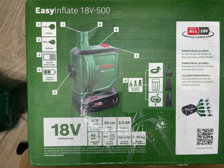 Pompka akumulatorowa Bosch EasyInflate 18V-500 | Szybka i Mocna