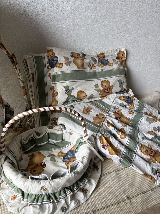 Alcofa bebé + cesto para produtos