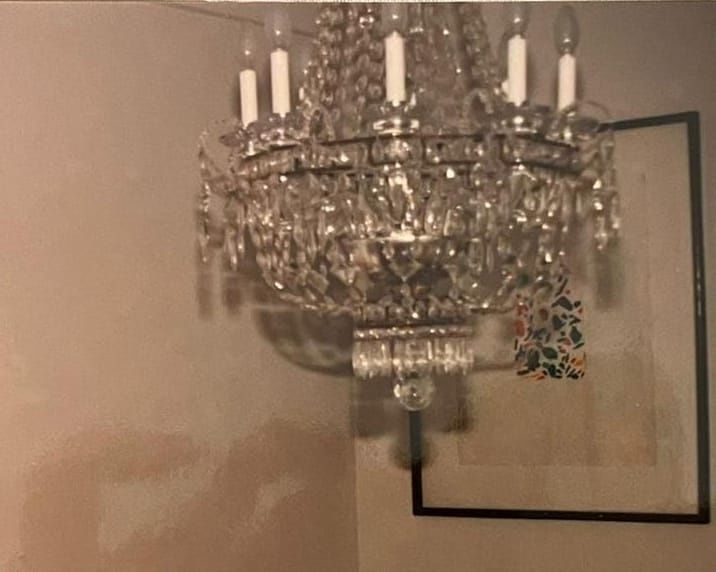 Candeeiro de tecto de cristal