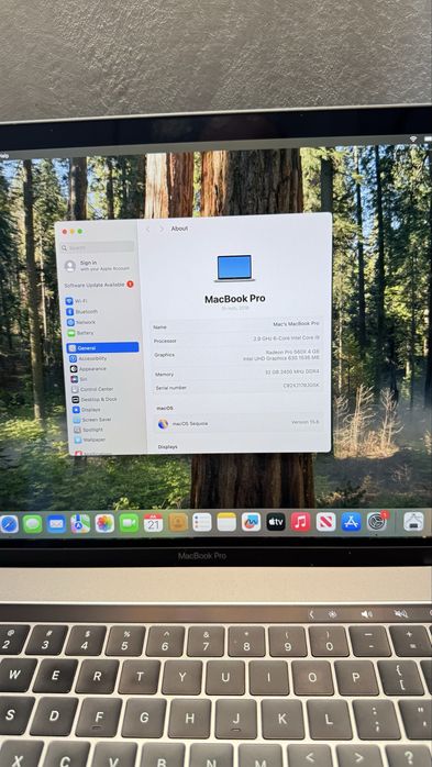Apple Macbook Pro A1990 2018 2019 15’ 32gb 1tb Radeon Pro 560X 4gb