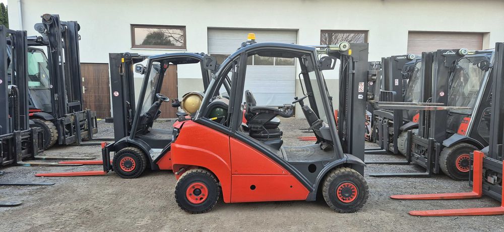 Wózek Widłowy Linde H25T - Gaz - Triplex 4.70 m - wolny skok -  4 sekcje - Stan BDB