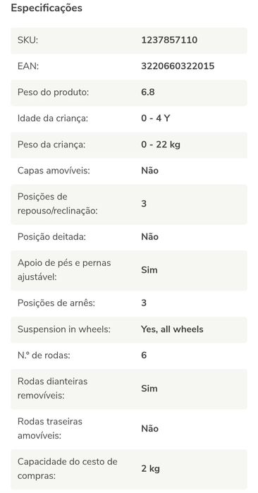 Carrinho Bébé Confort Mara