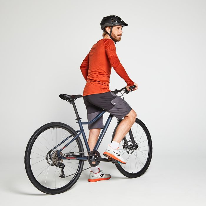 BICICLETA DE TREKKING RIVERSIDE 500 AZUL ESCURO