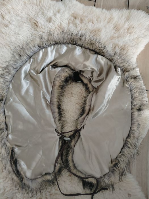 Piękny kołnierz damski elegancki zapinany naturalne futro  luxury