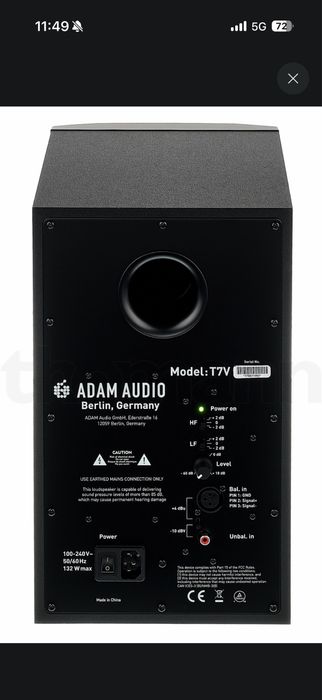 Vendo colunas Adam Audio T7v (novo)