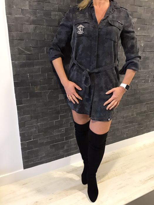 Superdry cudna sukienka tunika nowa moro 36/38