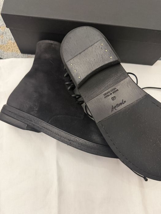 Черевики Marsell нові Zucca Zeppa Black Leather Ankle Boot ботинки