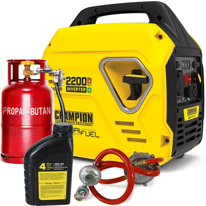 Генератор інверторний Champion 2.2квт газ/бензин