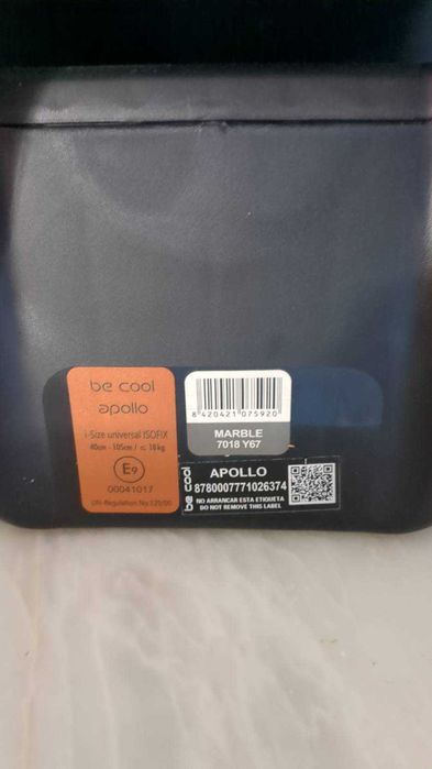 Cadeira auto BeCool Apollo 0-15 meses