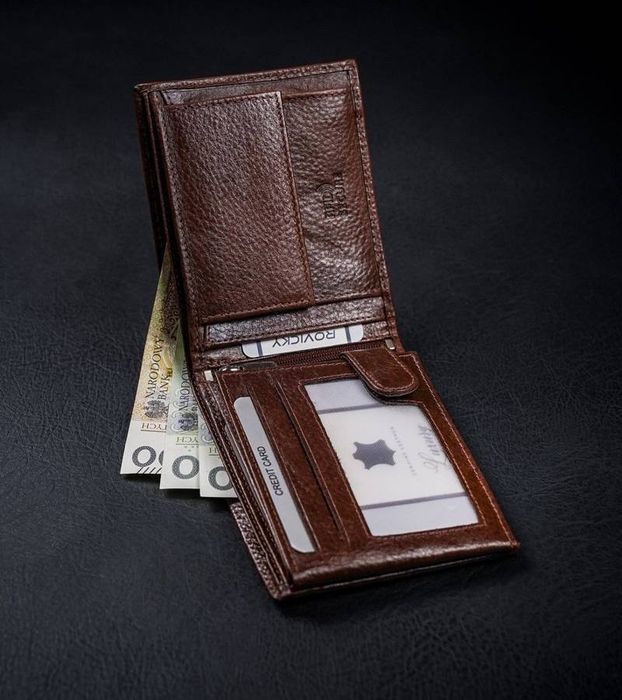 portfel męski brązowy rovicky