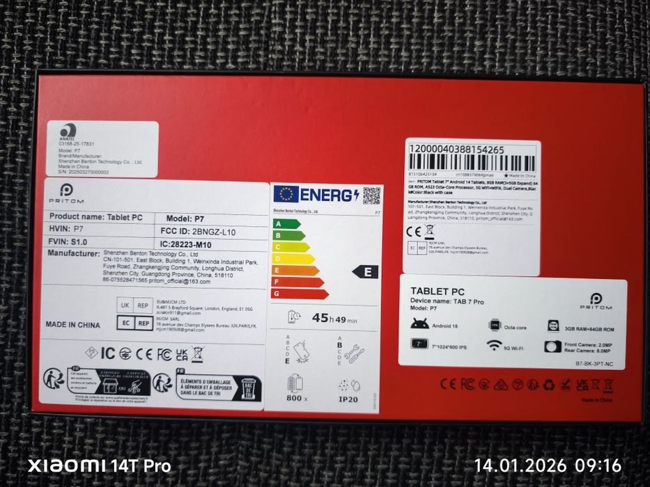 Pritom P7 pro tablet 7 cali