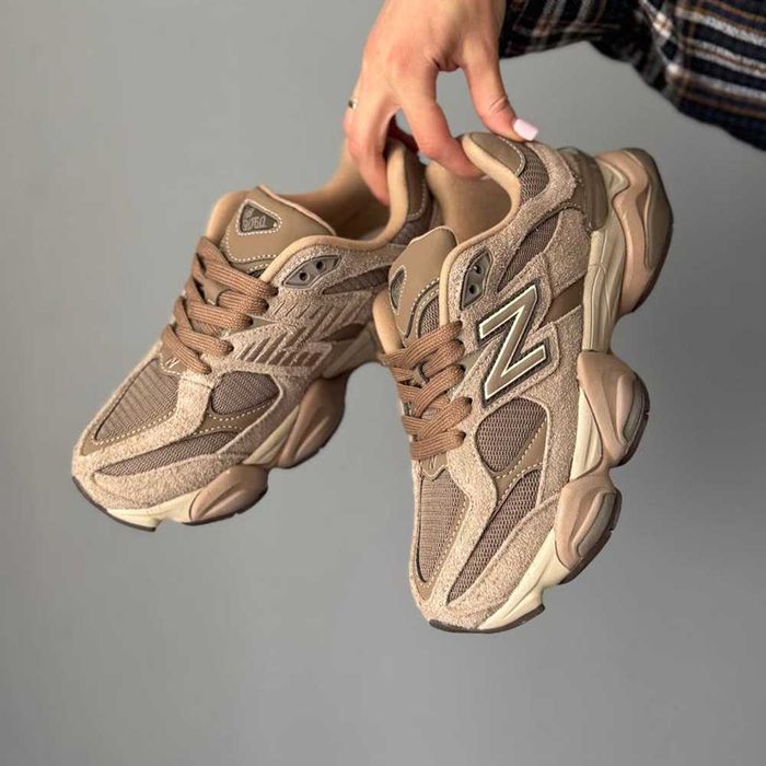 Кросівки New Balance 9060 Brown | кроси Ню Беленс 9060 коричневого кольору замшеві