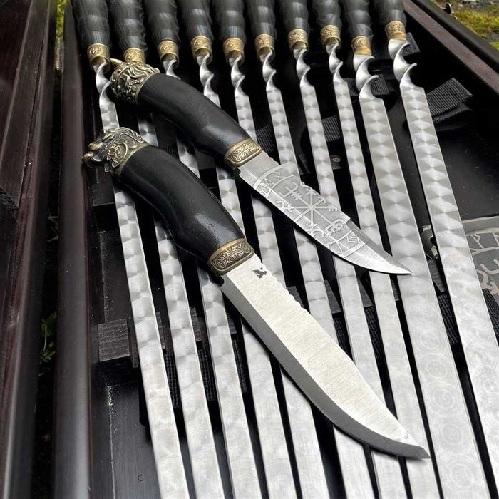 Набір шампурів КАТЕГАТ BS8/1 з сумкою Набор шампуров для шашлыка