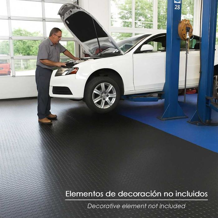 Pavimento de Borracha Preto Antiderrapante 3 mm – Rolo 1,20 x 10 m