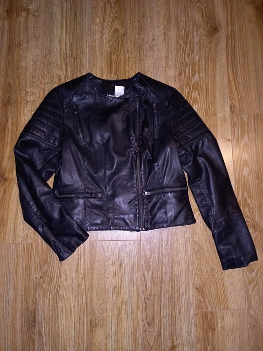 Nowa, skórzana kurtka