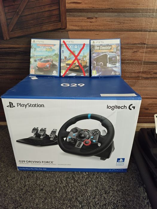 Logitech G29 + Shifter + Stojak + 2 Gry PS5  IGŁA  Gwarancja