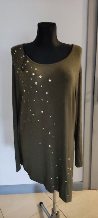 Tunika sweter 46 oliwkowa