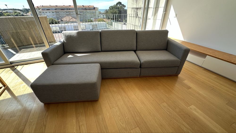 Sofá Modular Completo (4 Lugares + 2 Poltrona / Puff) – Oportunidade!