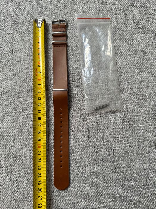 Pasek do zegarka NATO ze skóry 22 mm