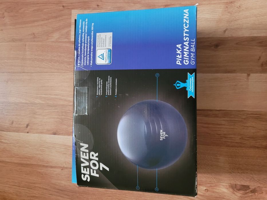 Piłka gimnastyczna 65cm niebieska do fitnessu