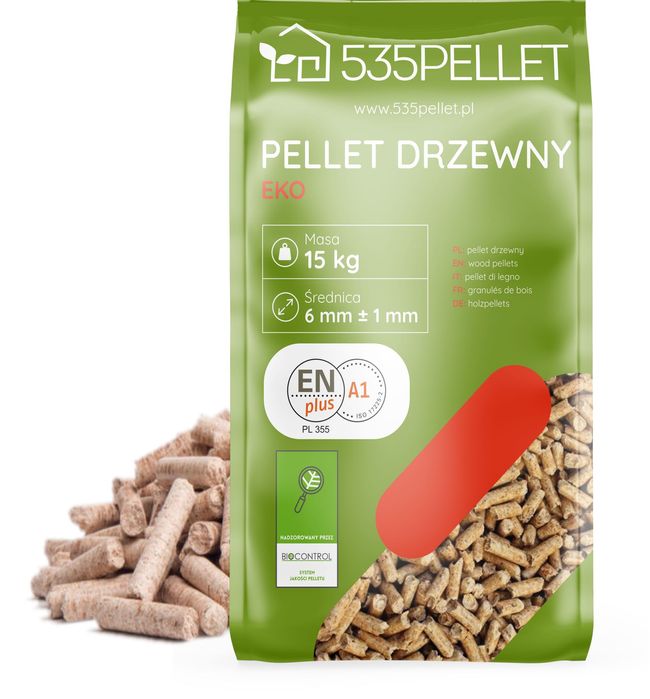 Certyfikowany pellet drzewny ENplus® A1 PL355 + GRATIS DWA WORKI