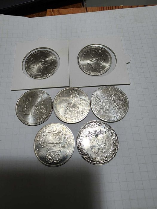 7 Moedas 5 euros Comemorativas Diversas
