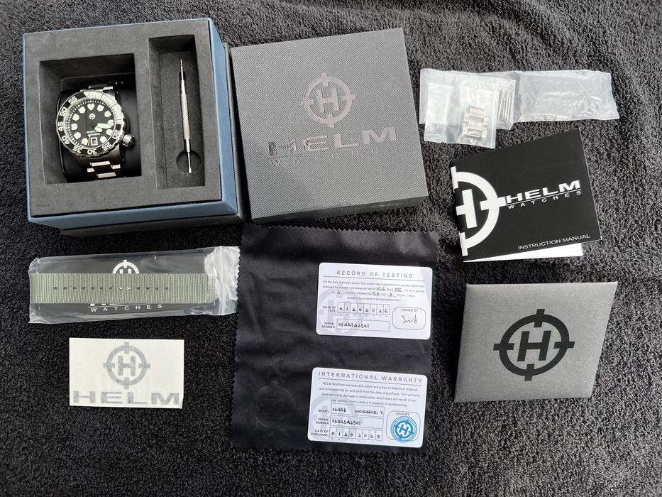 HELM Khuraburi Titanium Automatic 300m (Ref. 06AR3) – Full Set / Tytan / Dodatkowy Pasek HELM / Bez Czekania!