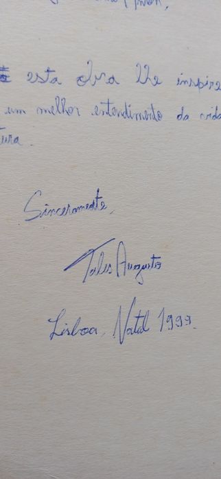 Espiritismo Livro com dedicatória de Tales Augusto